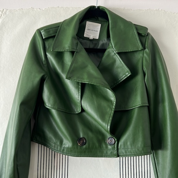 AVEC LE FILLES FAUX LEATHER JACKET ANTHROPOLOGIE - Picture 3 of 14